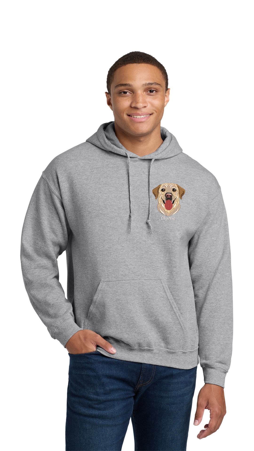 Personalized Pet Hoodie / Suéter con Bordado de tu Mascota (Men)