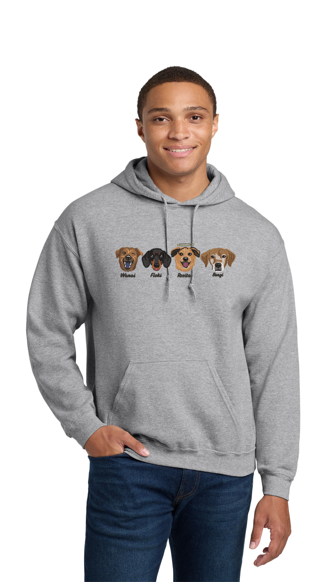 Personalized Pet Hoodie / Suéter con Bordado de tu Mascota (Men)