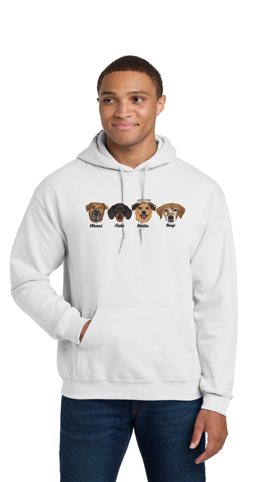 Personalized Pet Hoodie / Suéter con Bordado de tu Mascota (Men)