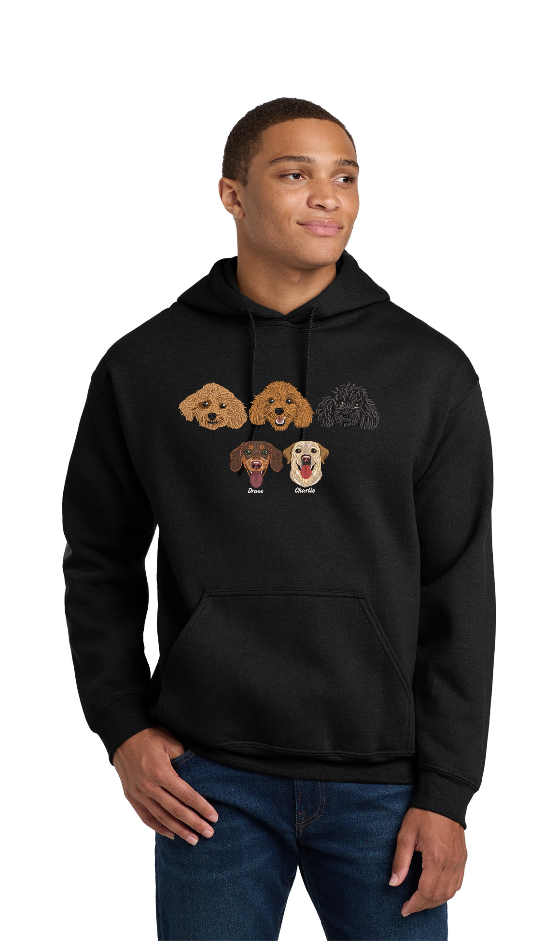 Personalized Pet Hoodie / Suéter con Bordado de tu Mascota (Men)