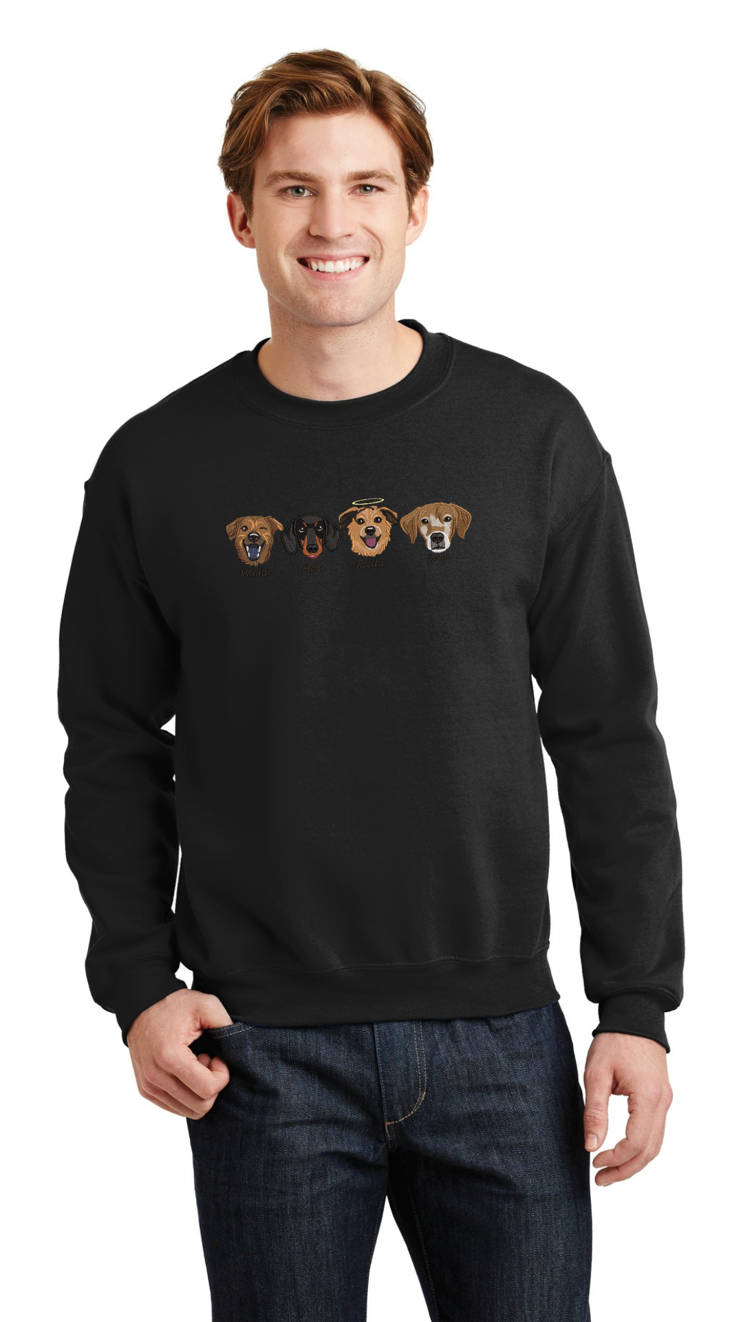 Personalized Pet Crewneck / Crewneck con Bordado de tu Mascota (Men)