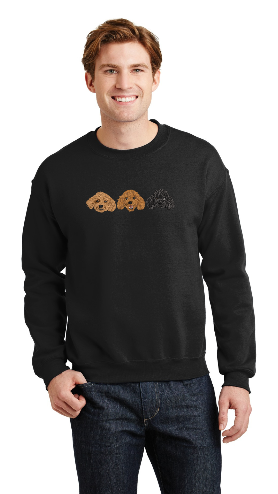Personalized Pet Crewneck / Crewneck con Bordado de tu Mascota (Men)