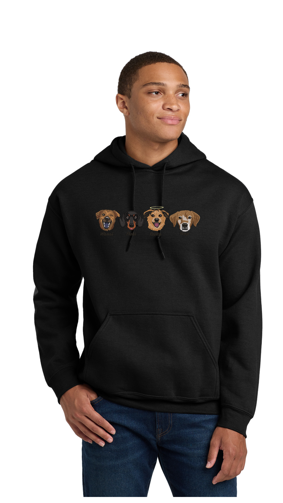 Personalized Pet Hoodie / Suéter con Bordado de tu Mascota (Men)