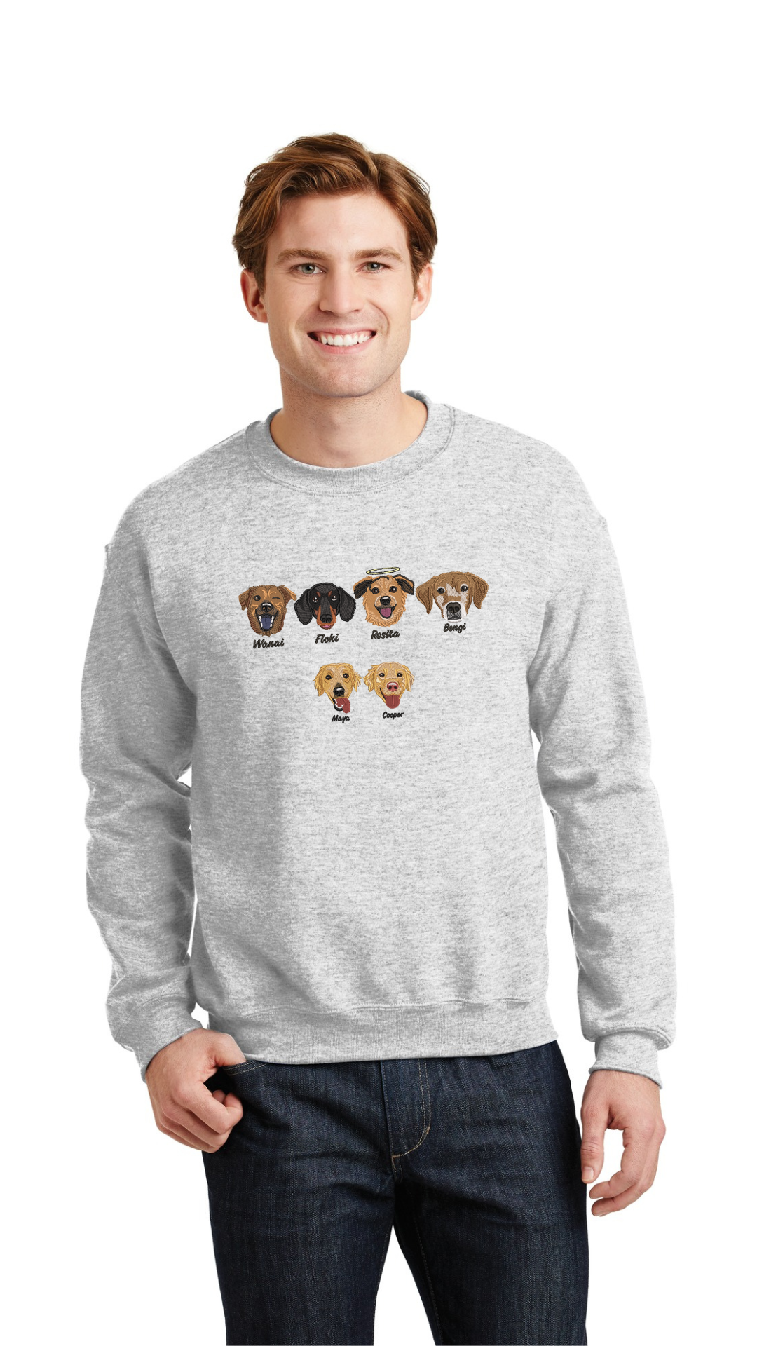 Personalized Pet Crewneck / Crewneck con Bordado de tu Mascota (Men)
