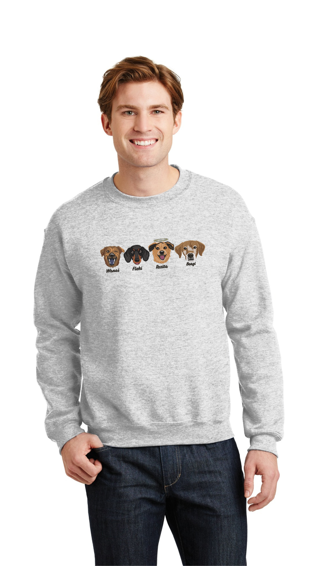 Personalized Pet Crewneck / Crewneck con Bordado de tu Mascota (Men)