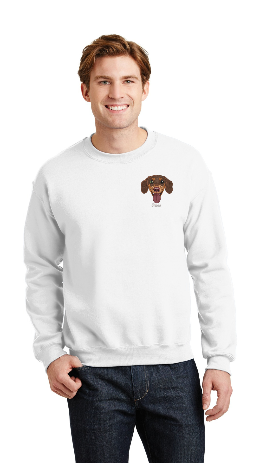 Personalized Pet Crewneck / Crewneck con Bordado de tu Mascota (Men)