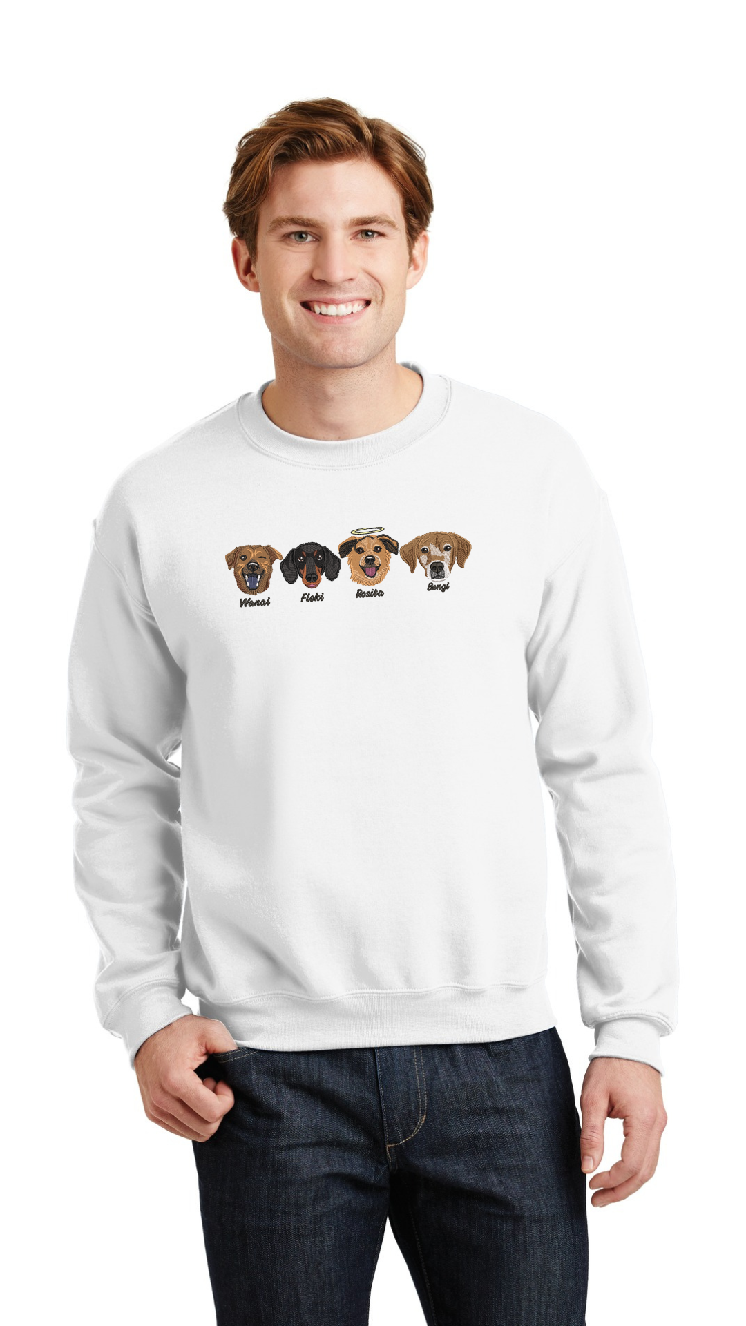 Personalized Pet Crewneck / Crewneck con Bordado de tu Mascota (Men)