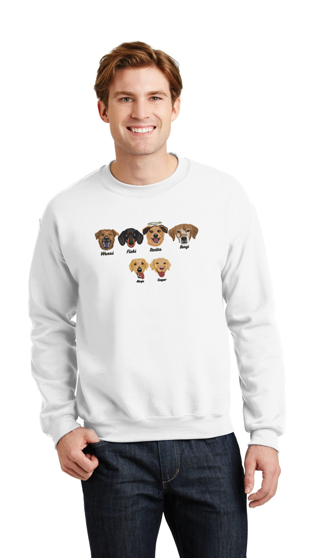 Personalized Pet Crewneck / Crewneck con Bordado de tu Mascota (Men)