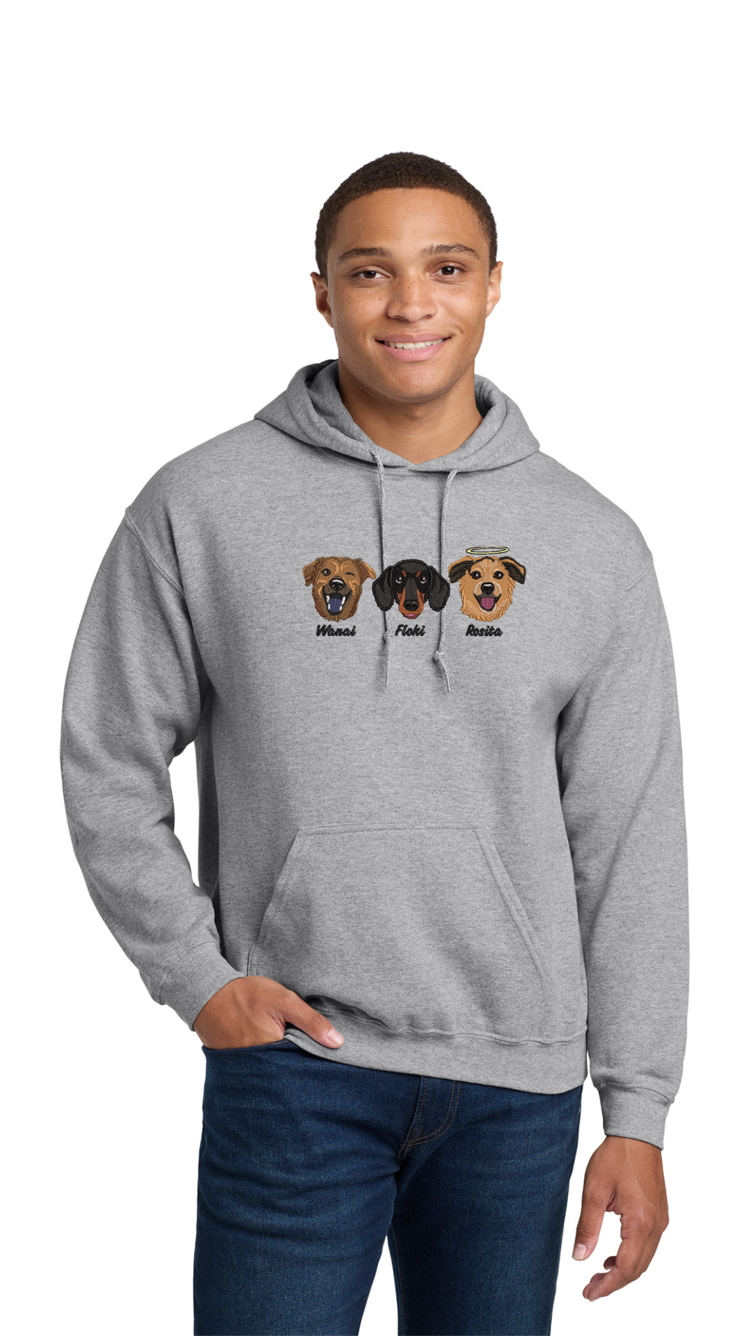 Personalized Pet Hoodie / Suéter con Bordado de tu Mascota (Men)