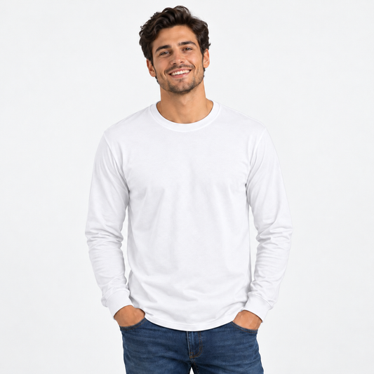 Camiseta Manga Larga Regular Hombre | Bordado de tu Mascota