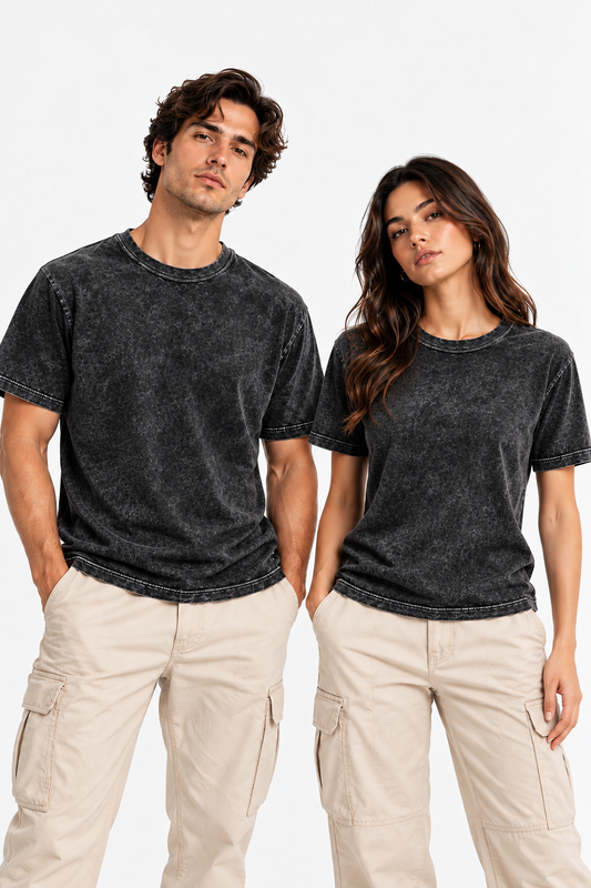 Camiseta Regular Unisex Acid Wash |Bordado de tu Mascota